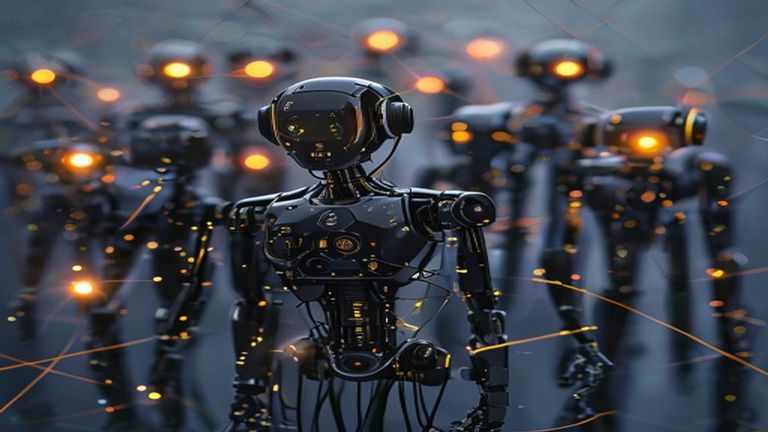 Imagen editorial sobre el efecto hivemind y respuestas repetidas en modelos de IA.